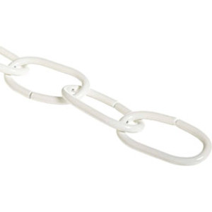 CAMPBELL T0722004N #10 DECORATOR CHAIN WHITE POLYCOATED 40' RL LOW CARBON STL