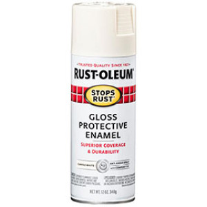 RUST-OLEUM STOPS RUST 7789502 12 OZ GLOSS PROTECTIVE ENAMEL CANVAS WHITE SPRAY