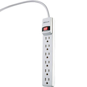 SOUTHWIRE 41345 6 OUTLET SURGE PROTECTOR SLIM 15AMP 120VAC 60HZ 280 JOULES