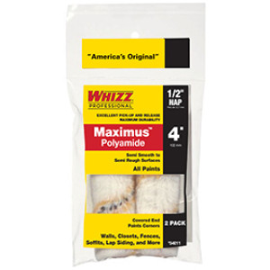 WHIZZ 54011 4" POLYAMIDE ROLLER REFILL (2-PACK)