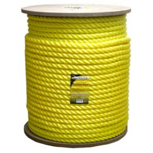G-FORCE 26040 3/4" X 600' YELLOW TWISTED POLY ROPE ON REEL