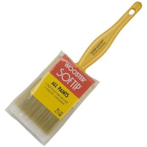 WOOSTER SOFTIP Q3108 2-1/2" WHITE NYLON/GOLD POLY CHISEL TRIM PAINT BRUSH