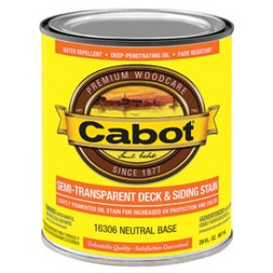CABOT 16306.005 NEUTRAL BASE SEMI-TRANSPARENT DECK & SIDING STAIN VOC