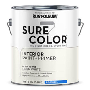 RUST-OLEUM SURE COLOR 380220 LINEN WHITE EGGSHELL WALL PAINT
