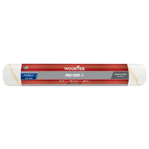 WOOSTER PRO/DOO-Z RR643-18 18" X 1/2" WHITE/GOLD STRIPES WOVEN ROLLER COVER