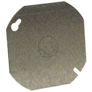 RACO 0724 4" OCTAGON FLAT COVER WITH 1/2" CENTER KNOCK OUT