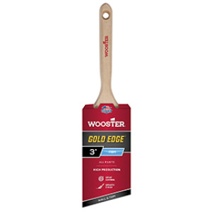 WOOSTER GOLD EDGE 5231 3" POLYESTER ANGLE SASH BRUSH EXTRA FIRM FILAMENTS