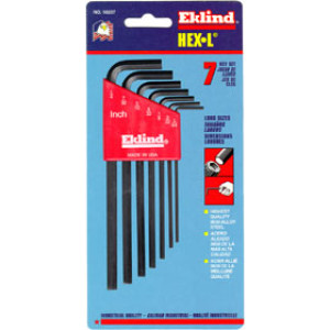EKLIND 10207 5/64 - 1/4" HEX-L 7PC LONG KEY INCH SET IN MOLDED PLASTIC HOLDER