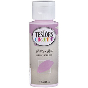 RUST-OLEUM TESTORS CRAFT 292594 2 OZ ACRYLIC MATTE PAINT PETAL PINK WATER-BASE