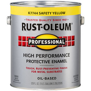 RUST-OLEUM PROFESSIONAL K7744402 GLOSS SAFETY YELLOW ENAMEL 400 VOC OIL BASED