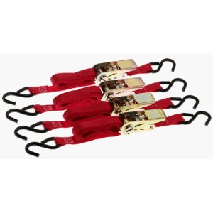 KEEPER 05508-V 10' X 1" RATCHET TIE-DOWN VINYL COATED S-HOOK (4PK) 900 LBS