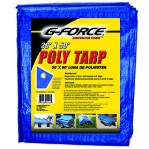 G-FORCE 91500 30' X 50' BLUE ALL PURPOSE TUFF TARPAULIN