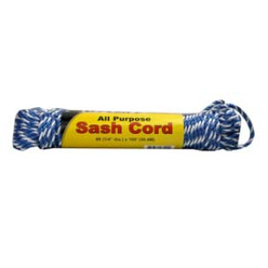G-FORCE 28120 #8 X 100' BLUE & WHITE POLY SASH CORD (2 ROLLS OF 100' CONNECTED