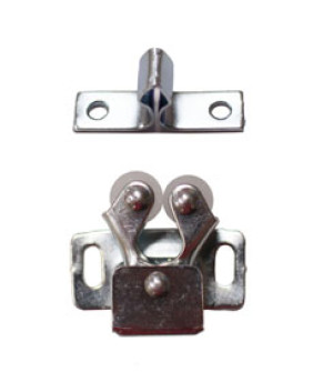 G-FORCE 43174 1-7/16" X 3/4" STEEL ZINC PLATED DOUBLE ROLLER CABINET CATCH