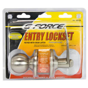 G-FORCE 80050 ENTRY LEVER LOCKSET STAINLESS STEEL SC1 KEYWAY