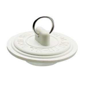 PLUMB PAK PP820-3 DRAIN STOPPER DUO FIT 1 TO 1 3/8" WHITE RUBBER