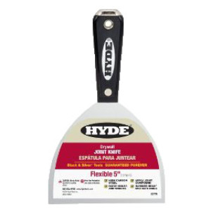 HYDE 02770 5" BLACK & SILVER HAMMER HEAD FLEXIBLE JOINT KNIFE NYLON HANDLE