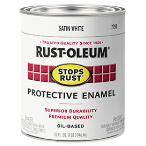 RUST-OLEUM STOPS RUST 7791502 SMOOTH PROTECTIVE ENAMEL SATIN WHITE