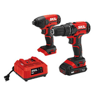 SKIL CB739001 DRILL DRIVER IMPACT DRIVER KIT W PWRCORE 20V LITHIUM BATTERY