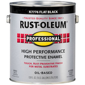 RUST-OLEUM PROFESSIONAL K7776402 FLAT BLACK ENAMEL 400 VOC OIL BASED