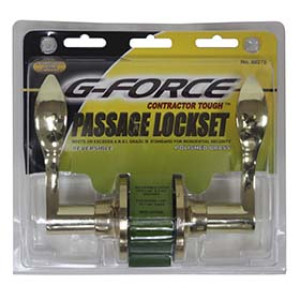 G-FORCE 80270 PASSAGE WAVE LEVER LOCKSET POLISHED BRASS FINISH
