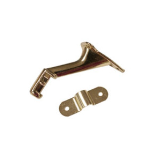 G-FORCE 43112 3" DIE CAST BRASS PLATED HANDRAIL BRACKET POLY BAG