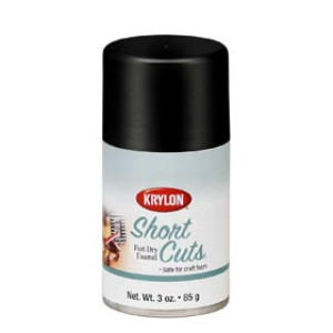 KRYLON KSCS054 3 OZ SHORT CUTS GLOSS BLACK HOBBY PAINT FAST DRY ENAMEL