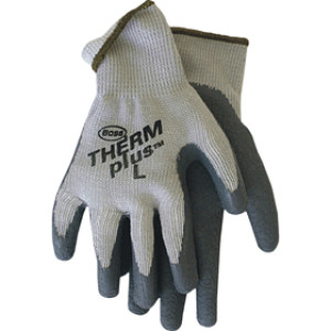 BOSS 8435L LARGE THERM-PLUS GRAY STRING KNIT WRIST GLOVES - CHEMICAL/COATED