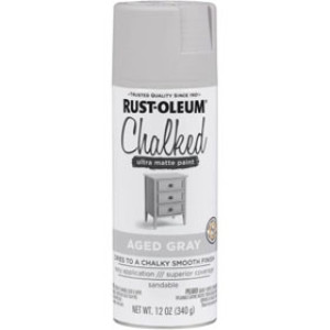 RUST-OLEUM SPECIALTY 302592 12 OZ CHALKED ULTRA MATTE SPRAY PAINT AGED GRAY