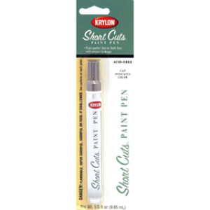 KRYLON KSCP902 1/3 OZ SHORT CUTS CHROME PAINT PEN WITH CHISELED TIP
