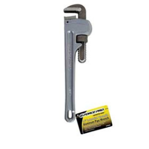 G-FORCE 24060 14" ALUMINUM PIPE WRENCH I-BEAM HANDLE