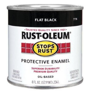RUST-OLEUM STOPS RUST 7776730 PROTECTIVE ENAMEL FLAT BLACK