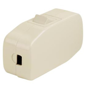 LEVITON 011-05410-00I HEAVY DUTY FEED-THROUGH CORD SWITCH IVORY