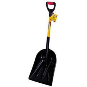 G-FORCE #12 POLY SCOOP SHOVEL 43" FIBERGLASS D-HANDLE WITH RUBBERIZED GRIP