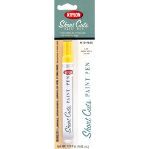 KRYLON KSCP906 1/3 OZ SHORT CUTS SUN YELLOW PAINT PEN WITH CHISELED TIP