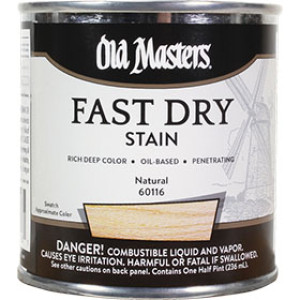 OLD MASTERS 60116 NATURAL FAST DRY WOOD STAIN 1/2 PINT