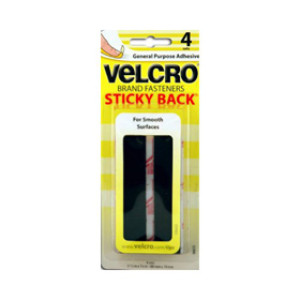 VELCRO 90075 3-1/2" STRIPS STICKY BACK BLACK