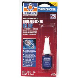 PERMATEX 24206 2.5 ML BOTTLE MEDIUM STRENGTH THREADLOCKER BLUE