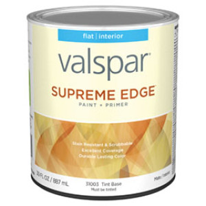 VALSPAR 31003.005 SUPREME EDGE FLAT TINT INTERIOR PAINT & PRIMER