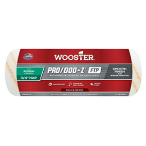 WOOSTER PRO/DOO-Z FTP RR668-9 9" X 3/4" WHITE/GOLD STRIPES WOVEN ROLLER COVER