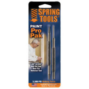 SPRINGTOOLS PM407 PAINT PRO PAK 1/32" & 2/32" NAIL SET/DOOR PIN REMOVAL TOOL