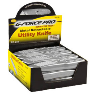 G-FORCE 24278 RETRACTABLE UTILITY KNIFE BOXED