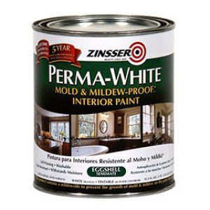 ZINSSER PERMA-WHITE 2774 MOLD & MILDEW-PROOF INTERIOR PAINT EGGSHELL WHITE