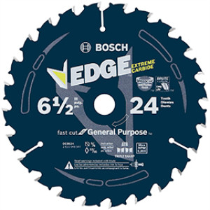 BOSCH DCB624 DAREDEVIL 6-1/2" X 24T CIRCULAR SAW BLADE FRAMING