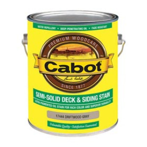 CABOT 17444.007 DRIFTWOOD GRAY SEMI-SOLID STAIN + SEALER OIL MODIFIED VOC