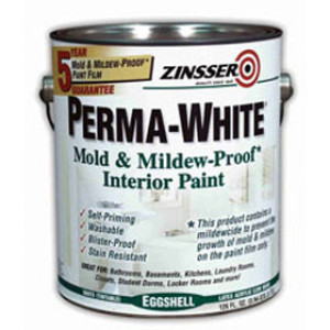 ZINSSER PERMA-WHITE 2754 MOLD & MILDEW-PROOF INTERIOR PAINT SEMI-GLOSS WHITE
