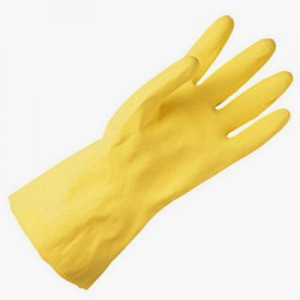 HANDCARE H102 MEDIUM FLOCKED LINED LATEX GLOVES