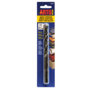 ARTU 01070 1/2" X 6-1/4" X 3/8" MULTI-PURPOSE DRILL BIT CARDED