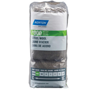 NORTON 68113 GRADE 3/0 EXTRA FINE STEEL WOOL 12 PAD LOAF (#000)