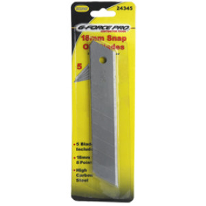 G-FORCE 24345 REPLACEMENT 18MM SNAP KNIFE BLADES